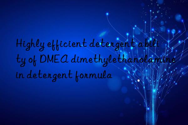 highly efficient detergent ability of dmea dimethylethanolamine in detergent formula