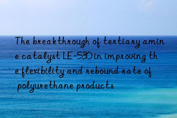 the breakthrough of tertiary amine catalyst le-530 in improving the flexibility and rebound rate of polyurethane products