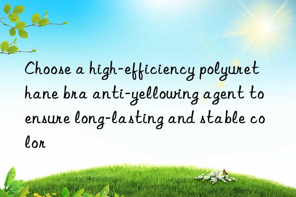 choose a high-efficiency polyurethane bra anti-yellowing agent to ensure long-lasting and stable color