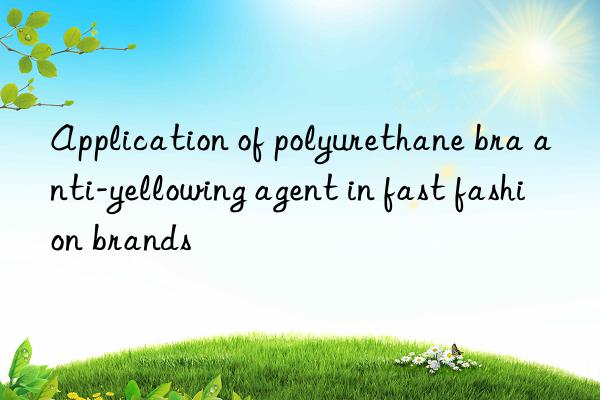 application of polyurethane bra anti-yellowing agent in fast fashion brands