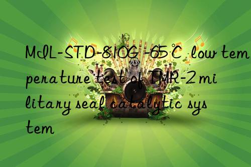 mil-std-810g -65℃ low temperature test of tmr-2 military seal catalytic system