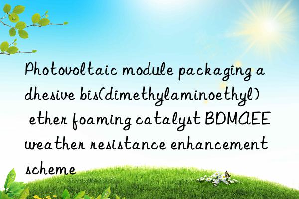photovoltaic module packaging adhesive bis(dimethylaminoethyl) ether foaming catalyst bdmaee weather resistance enhancement scheme