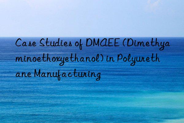case studies of dmaee (dimethyaminoethoxyethanol) in polyurethane manufacturing