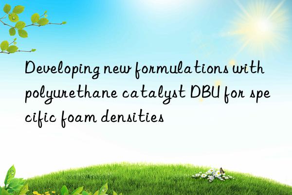 developing new formulations with polyurethane catalyst dbu for specific foam densities