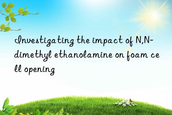 investigating the impact of n,n-dimethyl ethanolamine on foam cell opening