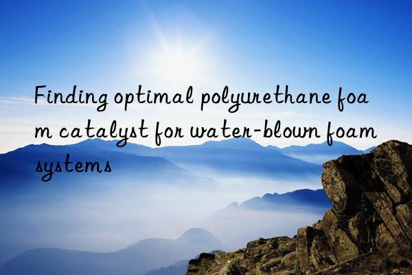 finding optimal polyurethane foam catalyst for water-blown foam systems
