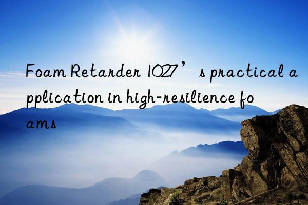 foam retarder 1027’s practical application in high-resilience foams