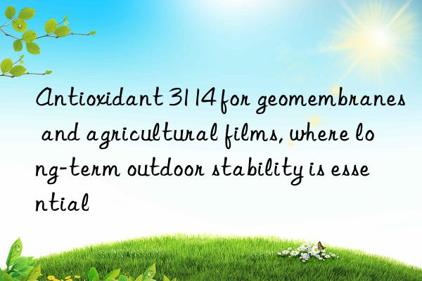 antioxidant 3114 for geomembranes and agricultural films, where long-term outdoor stability is essential