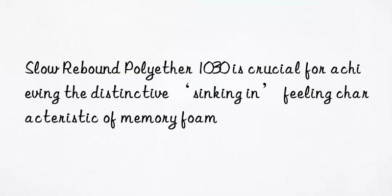 slow rebound polyether 1030 is crucial for achieving the distinctive ‘sinking in’ feeling characteristic of memory foam