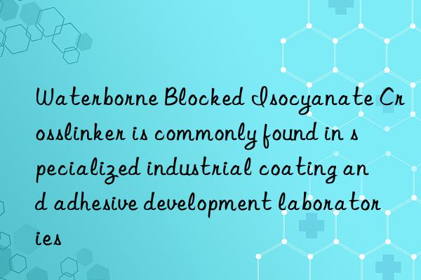 waterborne blocked isocyanate crosslinker is commonly found in specialized industrial coating and adhesive development laboratories