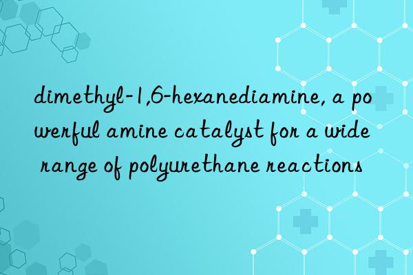 dimethyl-1,6-hexanediamine, a powerful amine catalyst for a wide range of polyurethane reactions