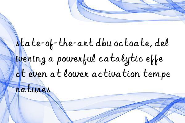 state-of-the-art dbu octoate, delivering a powerful catalytic effect even at lower activation temperatures