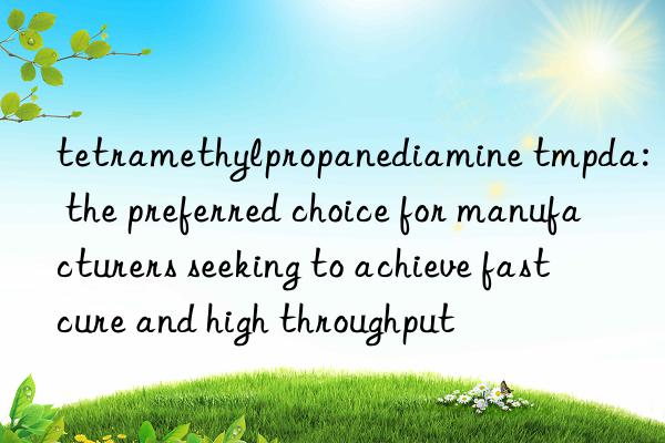 tetramethylpropanediamine tmpda: the preferred choice for manufacturers seeking to achieve fast cure and high throughput