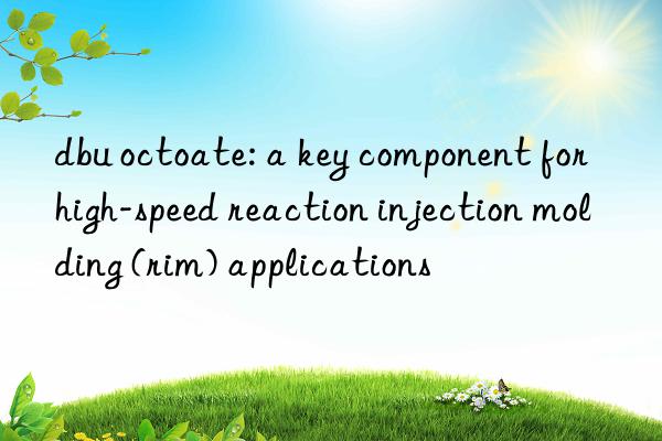 dbu octoate: a key component for high-speed reaction injection molding (rim) applications