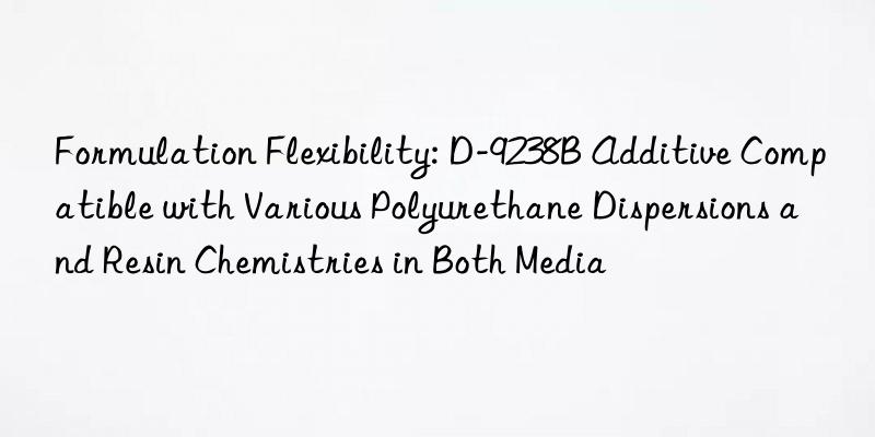 Formulation Flexibility: D-9238B Additive Compatible with Various Polyurethane Dispersions and Resin Chemistries in Both Media