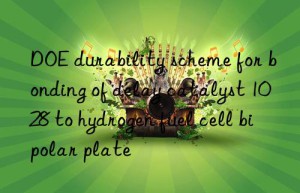 doe durability scheme for bonding of delay catalyst 1028 to hydrogen fuel cell bipolar plate