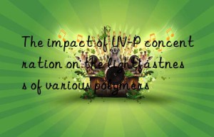 the impact of uv-p concentration on the lightfastness of various polymers