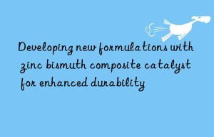 developing new formulations with zinc bismuth composite catalyst for enhanced durability