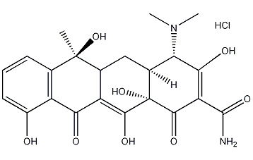 tetracycline hydrochloride structural formula