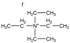 structural formula of tetraethylamine iodide