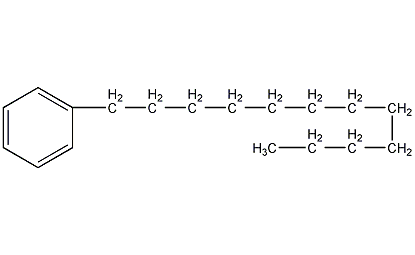 structural formula of n-dodecylbenzene