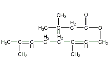 geranyl isovalerate structural formula