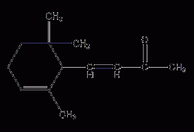 α-ionone structural formula