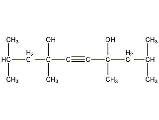 2,4,7,9-tetramethyl-5-decyne-4,7-di  alcohol structural formula