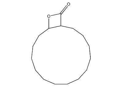 structural formula of cyclopentadecanolactone