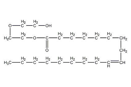 (z)-octadenoic acid-2-(2-hydroxyethoxy)ethyl ester structural formula  