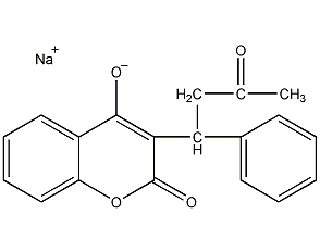 warfarin sodium salt structural formula