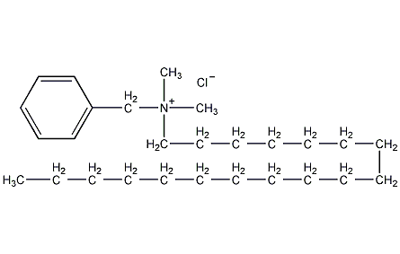 structural formula of octadecylbenzyldimethylammonium chloride