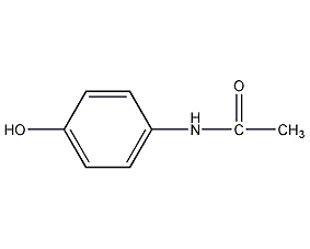 structural formula of p-hydroxyacetanilide