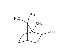 exterior shape-1,7,7-trimethylbicyclo(2.2.1)-2-  heptanol structural formula