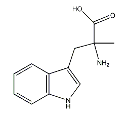 α-methyl-dl-tryptophan structural formula