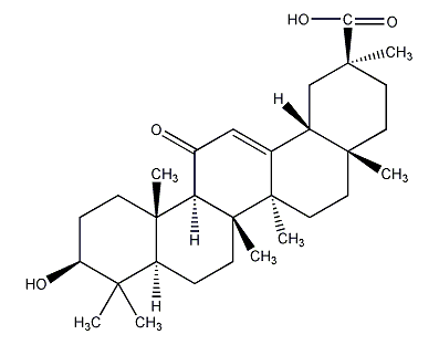 glycyrrhetinic acid structural formula
