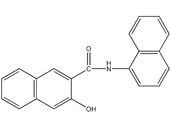 3-hydroxy-n-(1-naphthyl)-2-naphthylcarboxamide structural formula