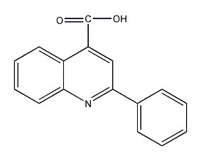 2-phenyl-4-quinolinecarboxylic acid structural formula