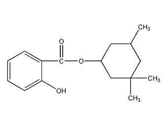 3,3,5-trimethylcyclohexane salicylate structural formula