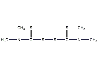 structural formula of tetramethylthiuram disulfide