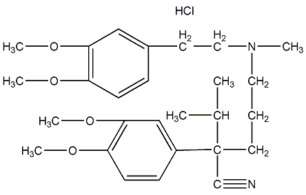 verapamil hydrochloride structural formula