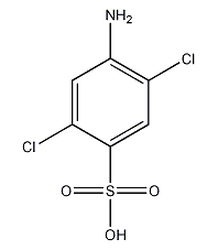 2,5-dichloro-4-aminobenzenesulfonic acid structural formula