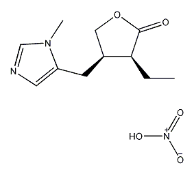 structural formula of pilocarpine nitrate