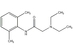 lidocaine structural formula