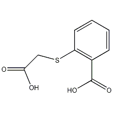 o-carboxymethylthiobenzoic acid structural formula
