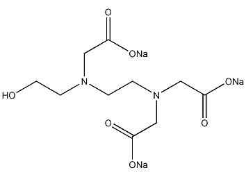 n-(hydroxyethyl)ethylenediaminetriacetate trisodium structural formula
