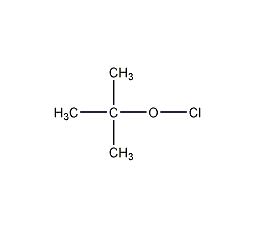 structural formula of tert-butyl hypochlorite