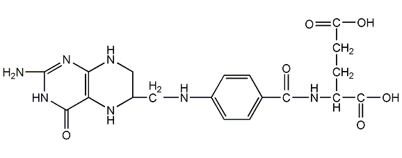 tetrahydrofolate structural formula