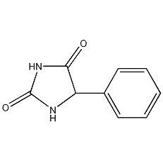 5-phenylhydantoin structural formula