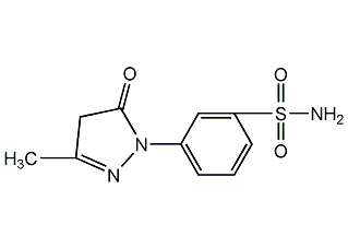 3-methyl-1-(3'-phenylaminosulfonate)-5-pyrazoline  ketone structural formula